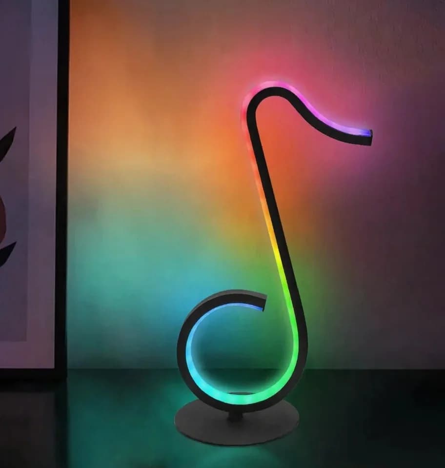 Lampu Meja USB Nota Muzik RGB dengan Alat Kawalan Jauh