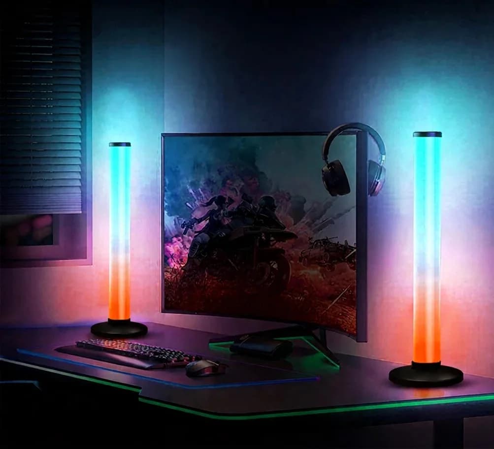 Lampu Meja RGB Reaktif Bunyi 360 Darjah dengan Kawalan Apl & Jauh