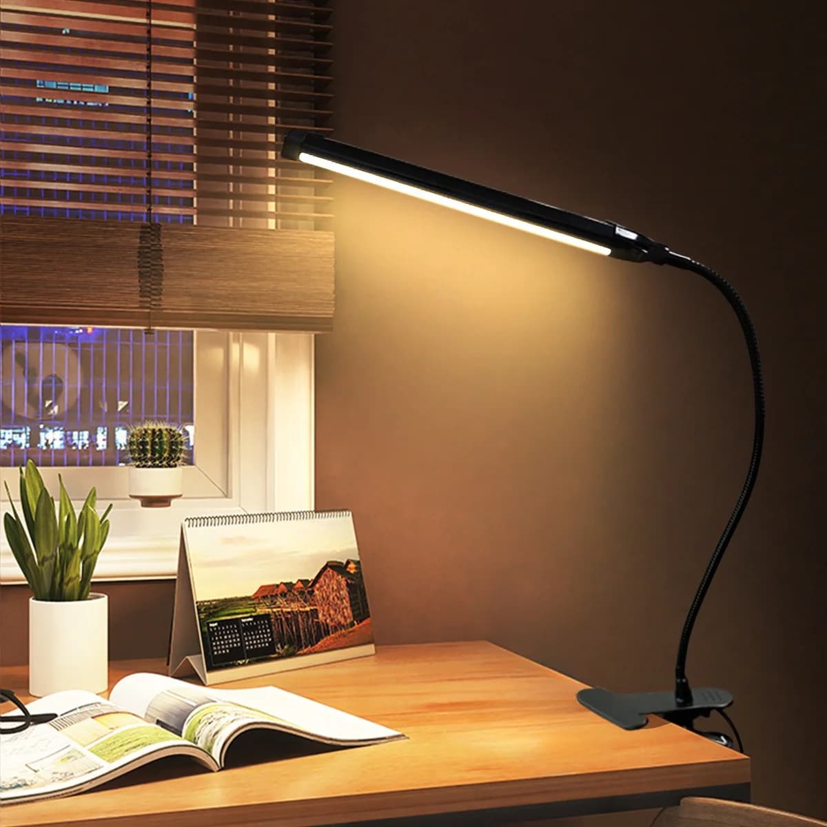 Lampu Meja Klip LED USB untuk Membaca dan Belajar