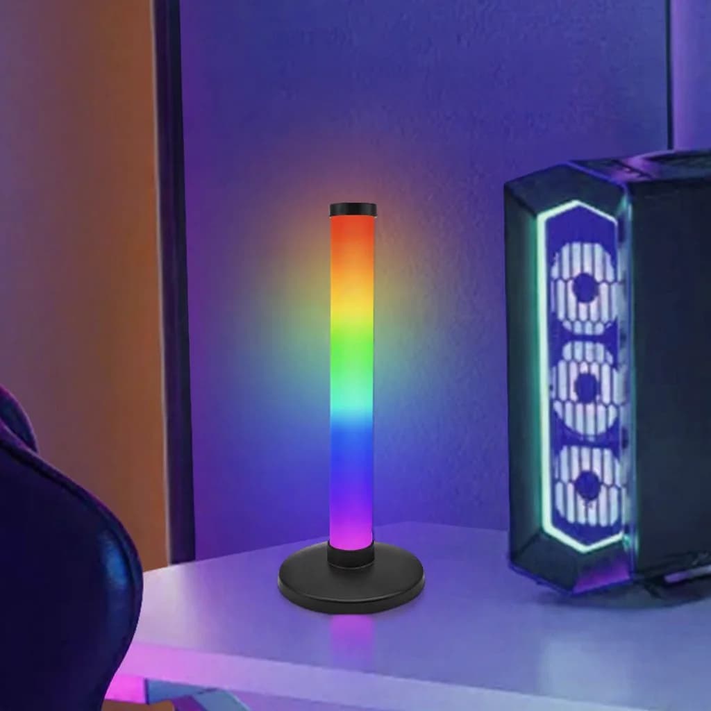Lampu Atmosfera RGB Tindak Balas Bunyi untuk Meja Gaming