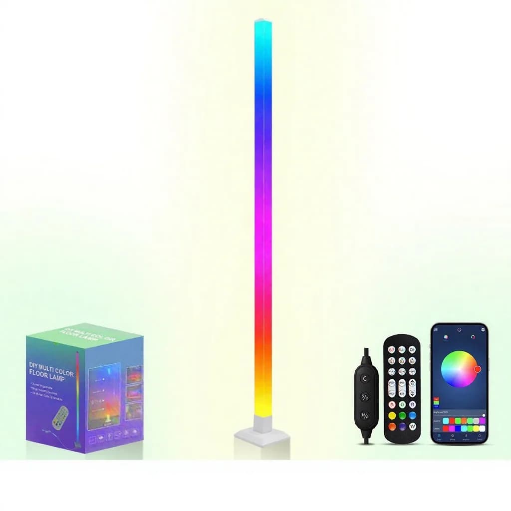 Lampu Lantai Pintar RGB dengan Penyegerakan Muzik, Cahaya LED Kawalan Aplikasi