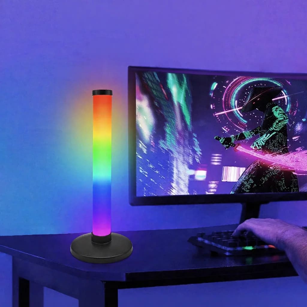 Lampu Atmosfera RGB Tindak Balas Bunyi untuk Meja Gaming