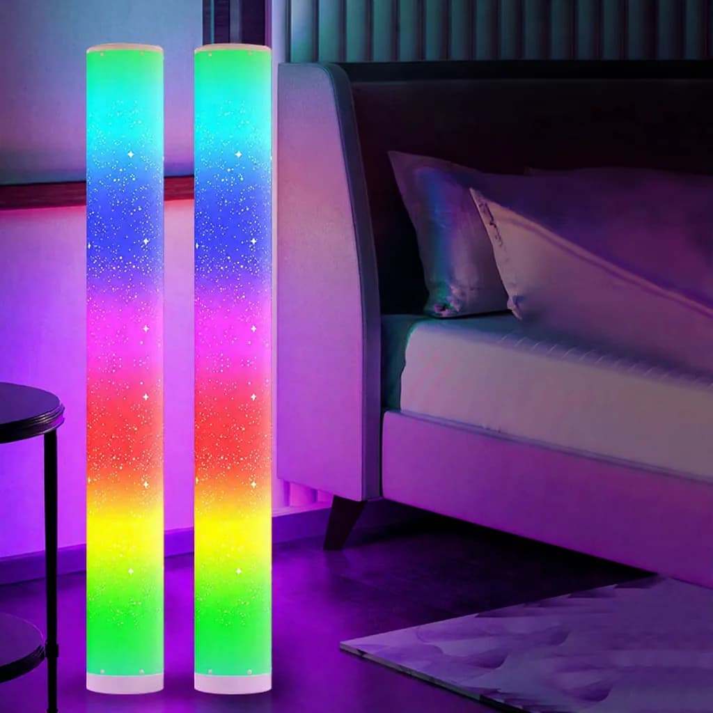 Lampu Lantai LED RGB dengan Kesan Bintang & Kawalan Jauh