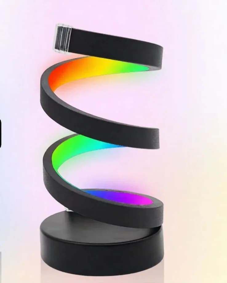 Lampu Atmosfera RGB Spiral dengan Cahaya Tindak Balas Bunyi & Kawalan Apl