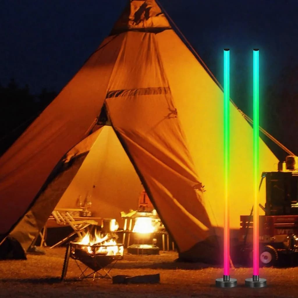 Lampu Lantai RGB dengan Penyegerakan Muzik, Cahaya 360°, Kawalan Apl untuk Gaming