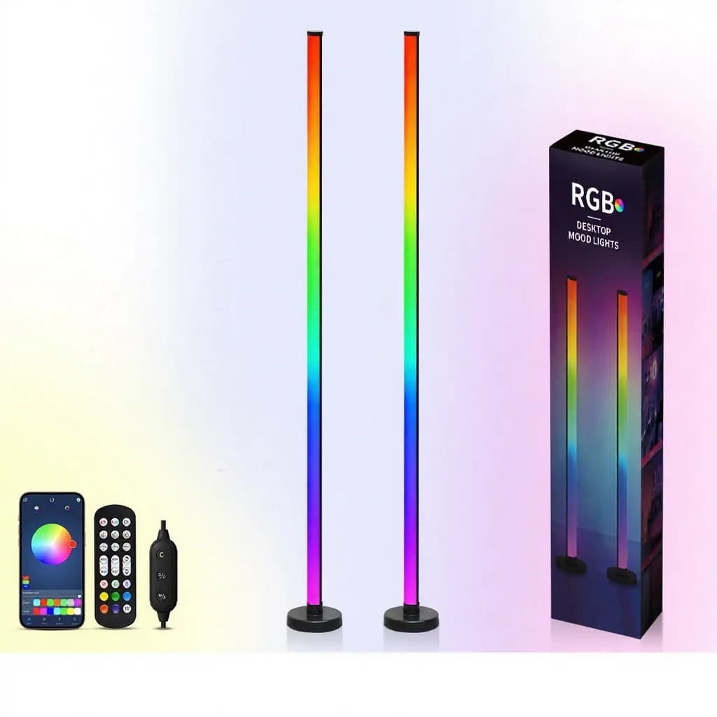 Lampu Lantai RGB dengan Penyegerakan Muzik, Kawalan Apl dan Alat Kawalan Jauh