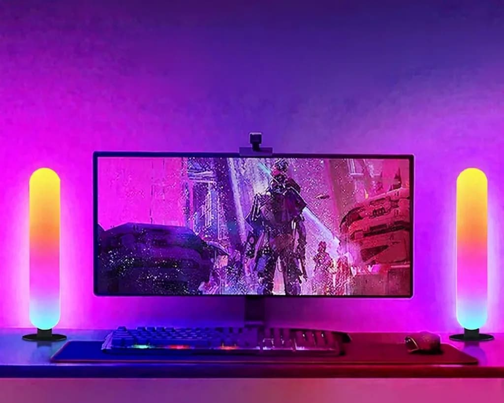 Lampu Ambien RGB LED dengan Sinkronisasi Muzik Bluetooth & Kawalan Apl