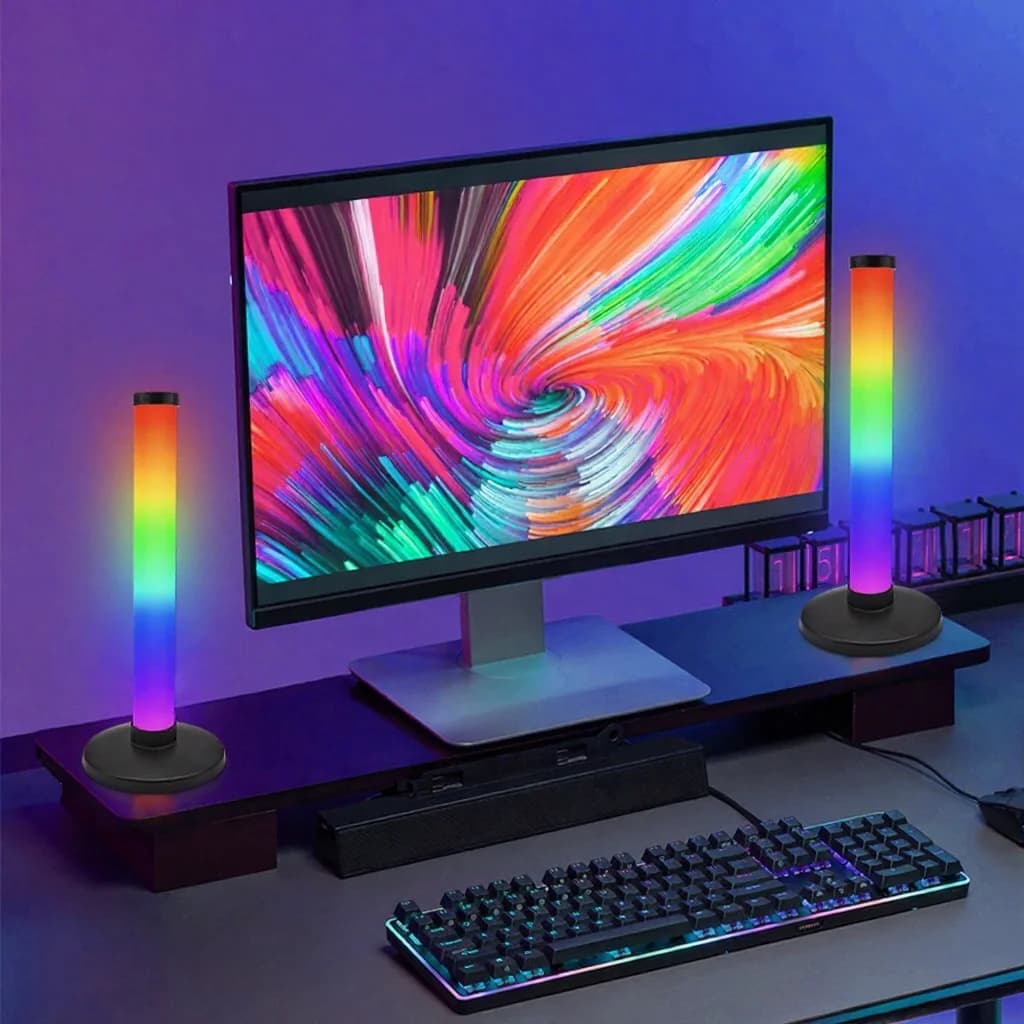 Lampu Atmosfera RGB dengan Sync Bunyi & Kawalan Apl untuk Meja