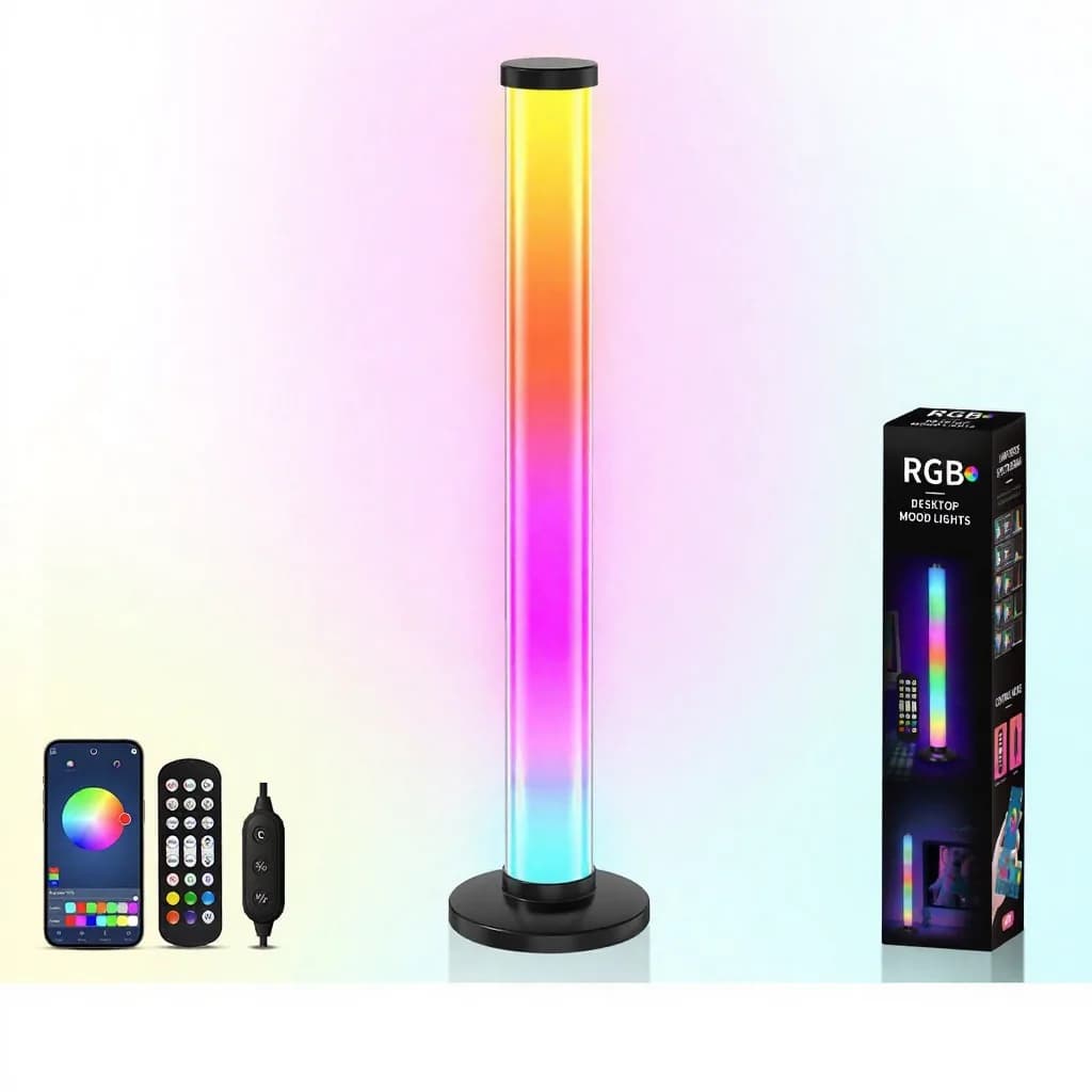 Lampu Ambien Reaktif Bunyi RGB 360 Darjah USB untuk Meja