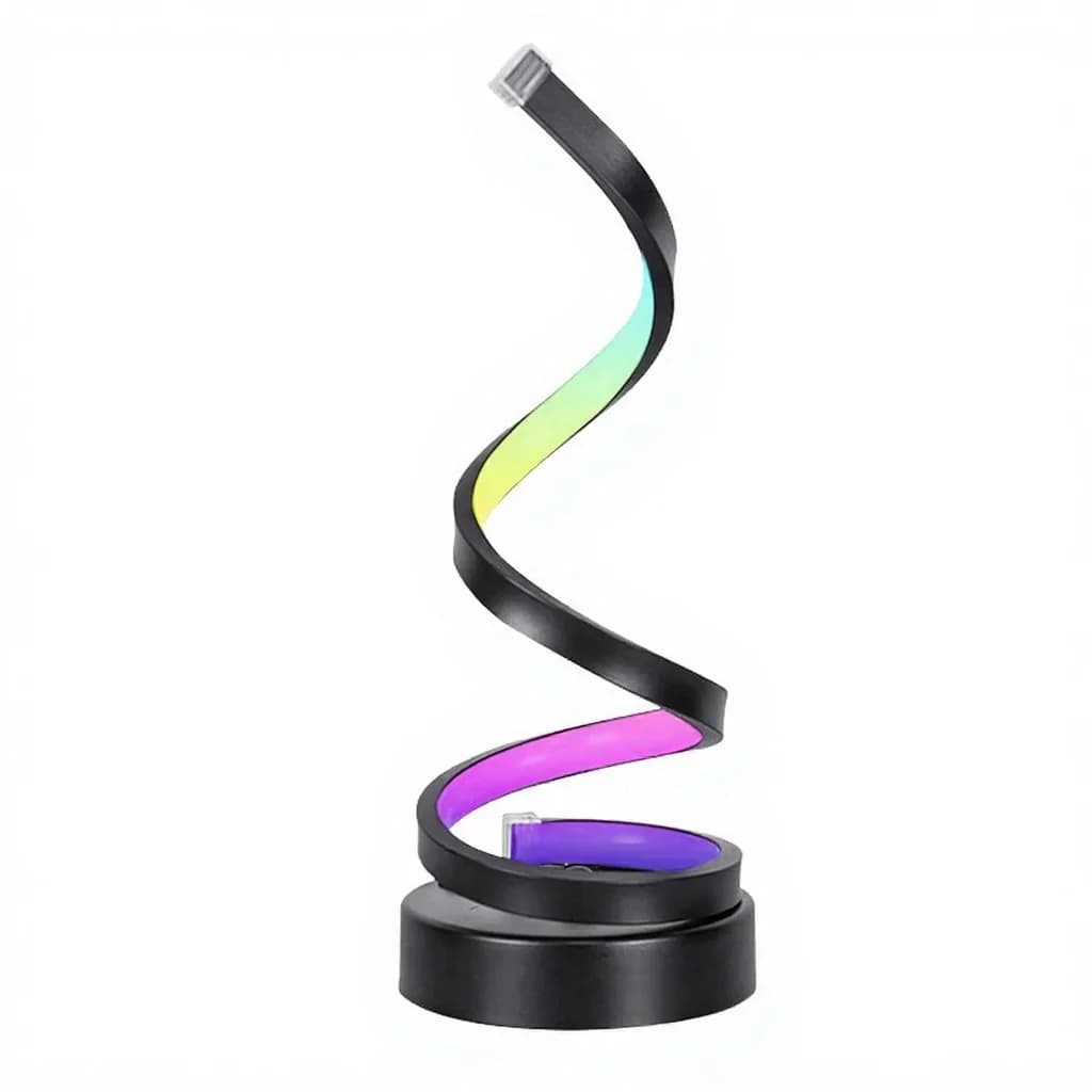 Lampu Atmosfera RGB Spiral dengan Cahaya Tindak Balas Bunyi & Kawalan Apl
