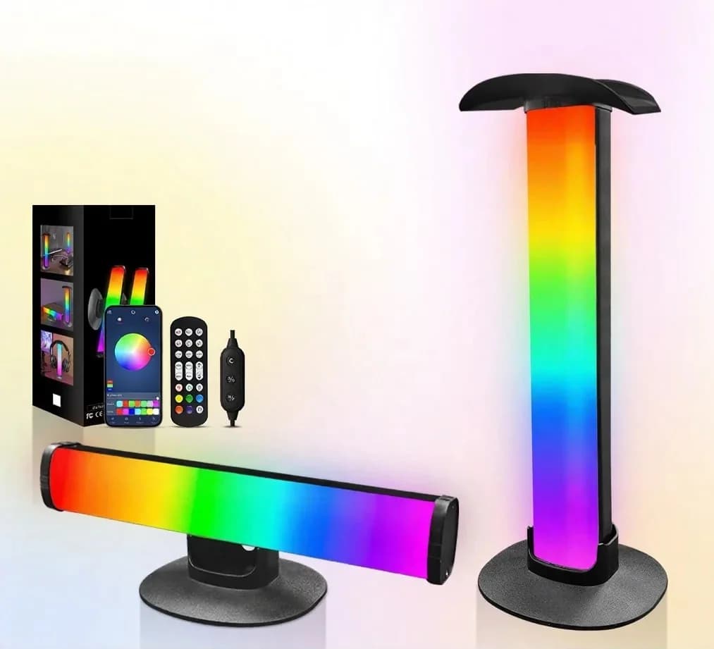 Lampu Suasana Permainan RGB dengan Pemegang Fon Kepala dan Penyegerakan Bunyi