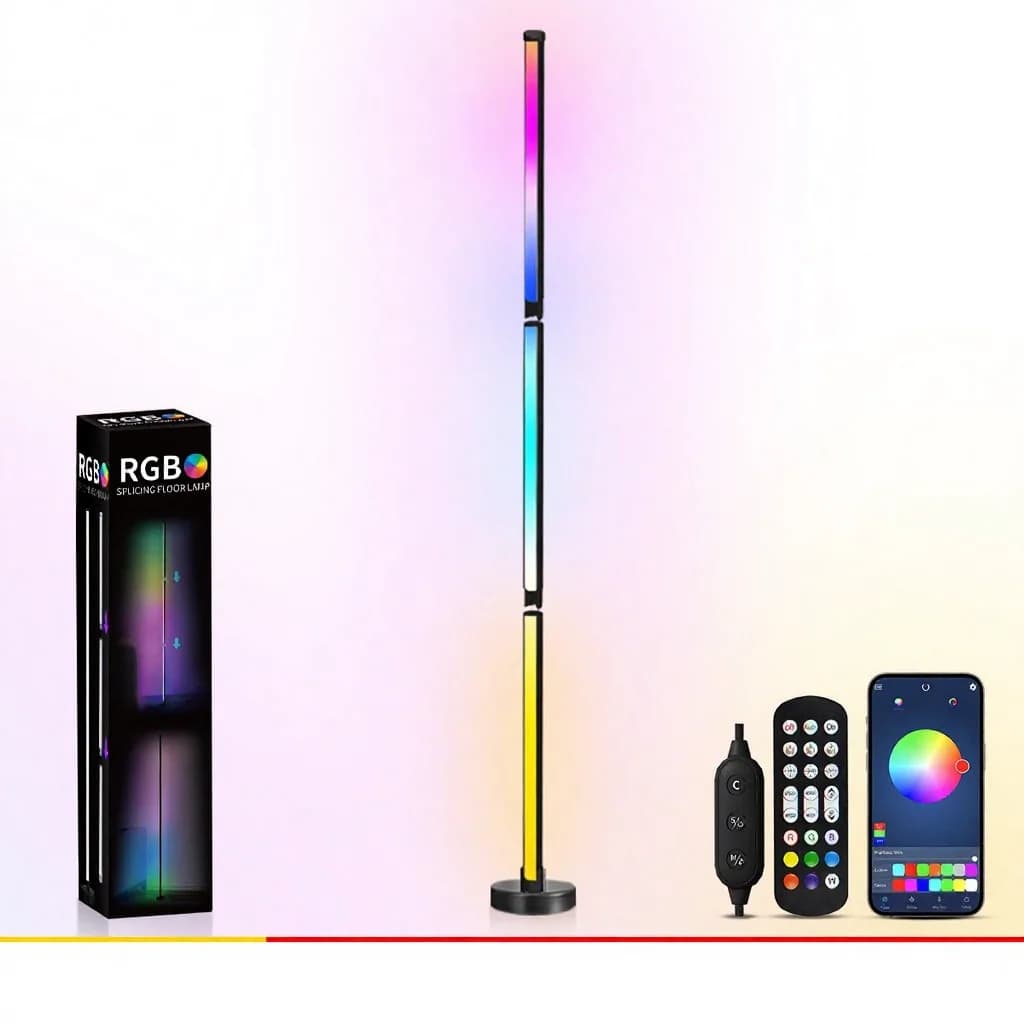 Lampu Lantai Penukar Warna RGB dengan Sinkronisasi Muzik dan Kawalan Apl