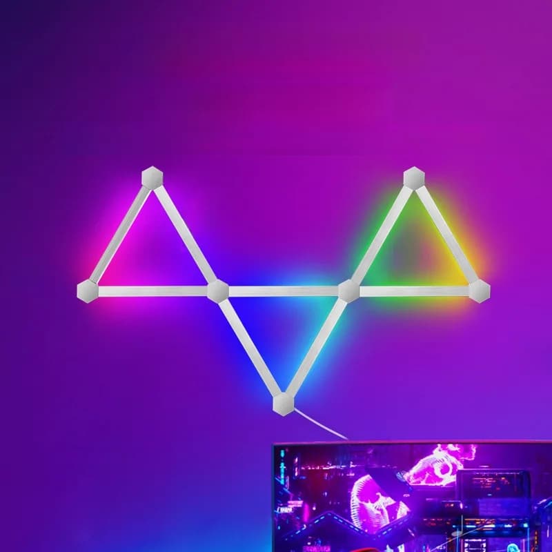 Lampu Dinding LED Cantuman Pintar RGB dengan Kawalan Apl & Sinkronisasi Muzik
