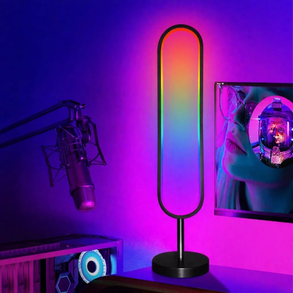 Lampu Lantai RGB Bentuk-U dengan Cahaya Reaktif Bunyi & Kawalan Apl