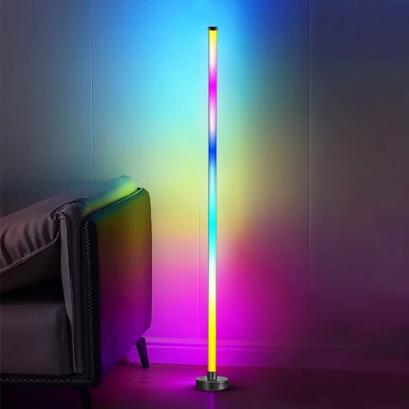 Lampu Lantai Sudut RGB LED dengan Penyegerakan Muzik, Kawalan Apl & Alat Kawalan Jauh