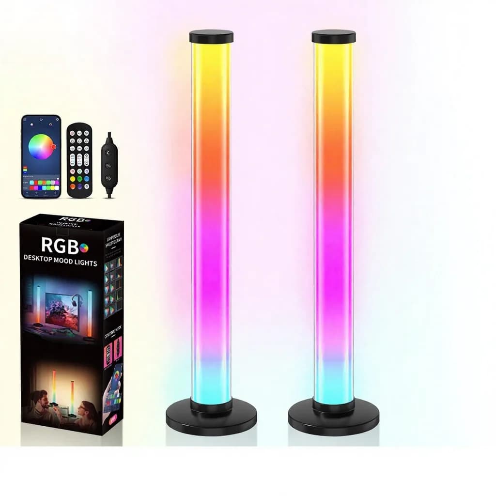 Lampu Meja RGB Reaktif Bunyi 360 Darjah dengan Kawalan Apl & Jauh