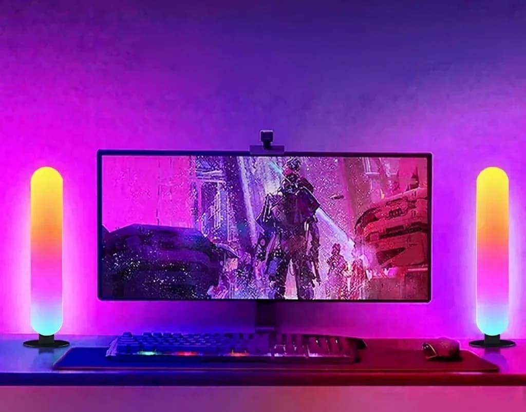 Lampu Ambien RGB LED dengan Sinkronisasi Muzik Bluetooth & Kawalan Apl