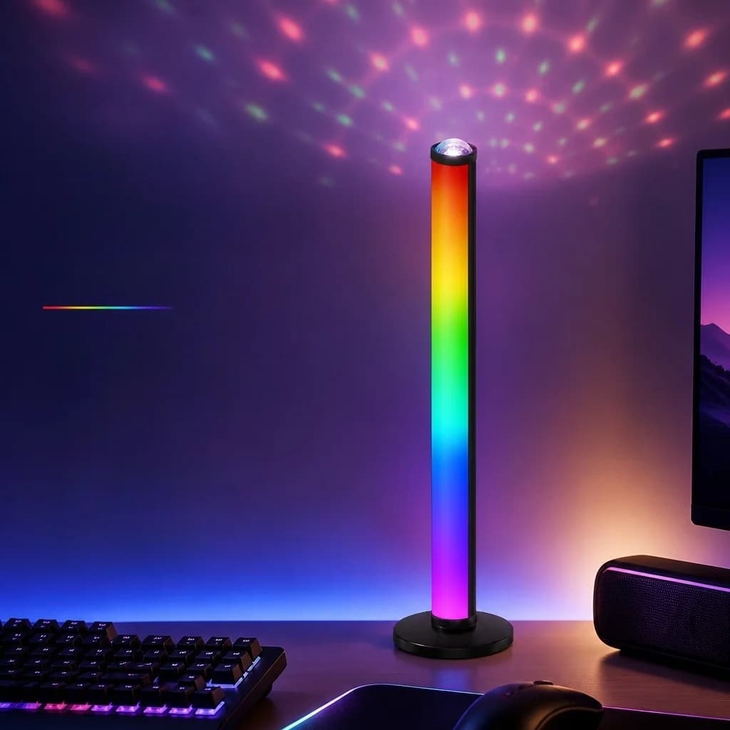 Lampu Atmosfera Projektor RGB dengan Sinkronisasi Muzik dan Alat Kawalan Jauh