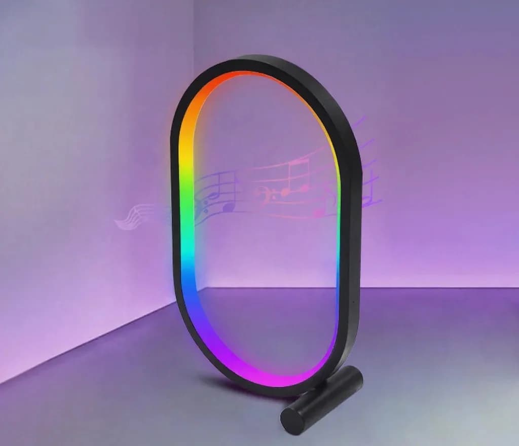 Lampu Meja Penyegerakan Muzik RGB dengan Kawalan Aplikasi dan Lampu Tindak Balas Bunyi