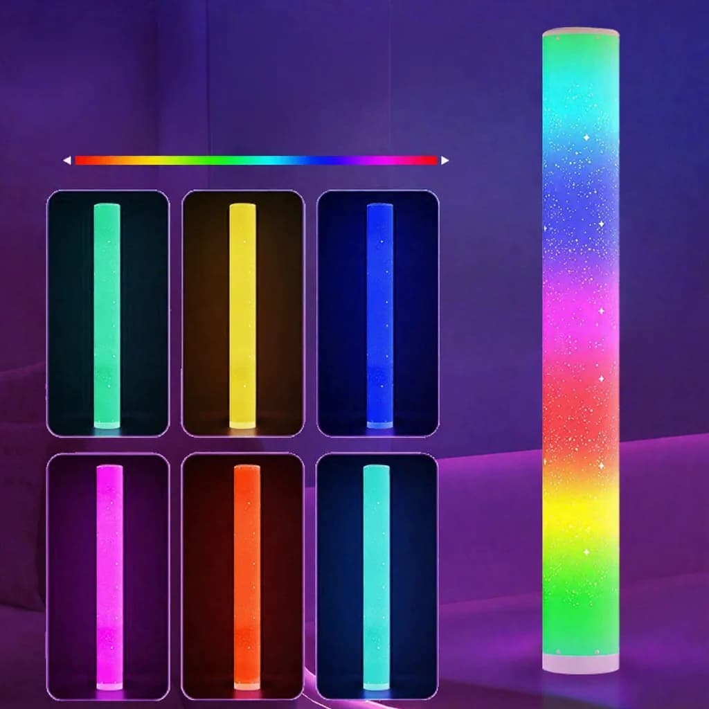 Lampu Lantai LED RGB dengan Kesan Bintang & Kawalan Jauh