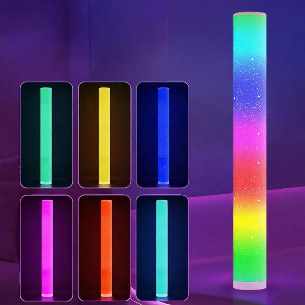 Lampu Lantai LED RGB Corak Bintang, Kawalan Jauh & Apl