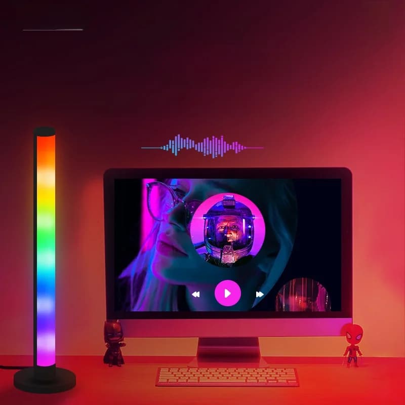 Lampu Meja LED RGB Responsif Bunyi dengan Kawalan Apl