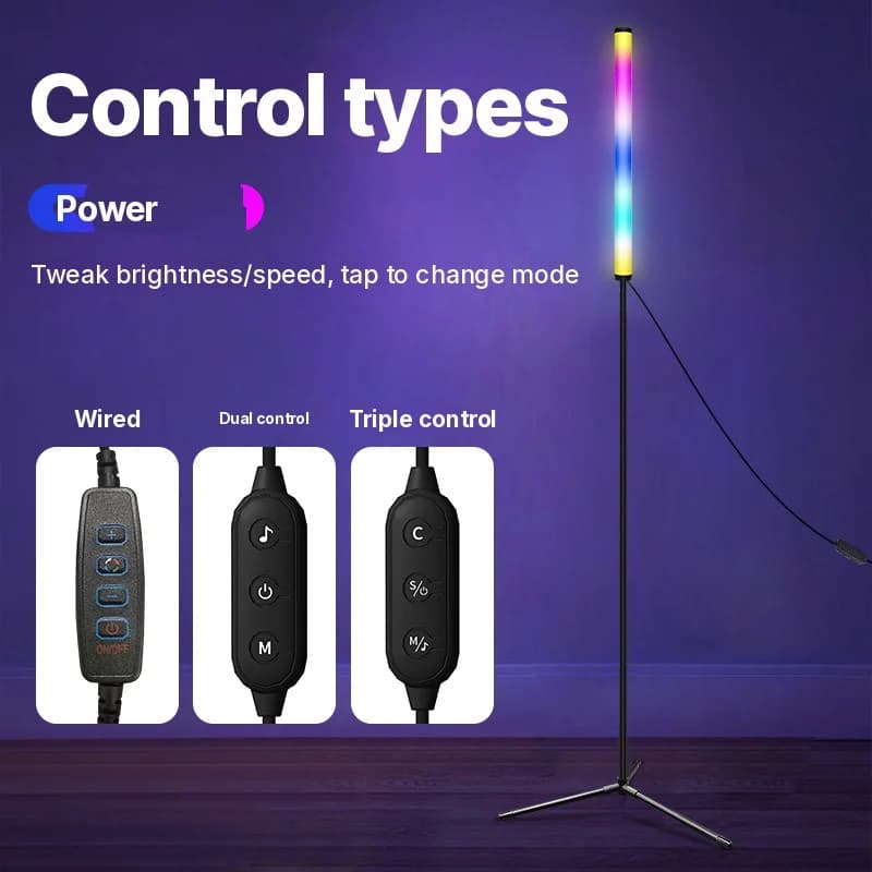 Lampu Lantai Perubahan Warna RGB dengan Penyegerakan Muzik dan Kawalan Aplikasi