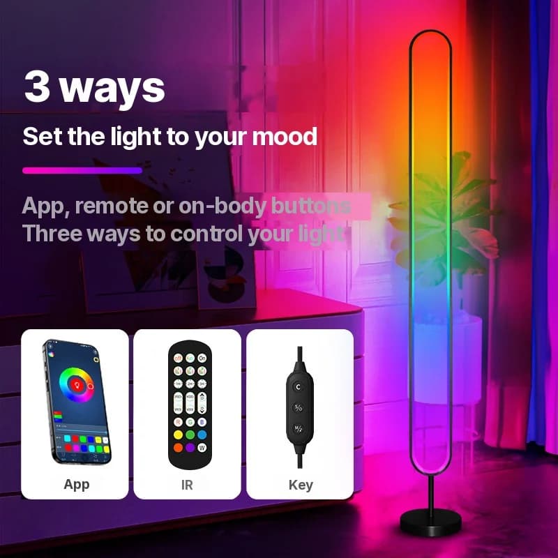 Lampu Atmosfera LED RGB Diaktifkan Bunyi dengan Kawalan Apl