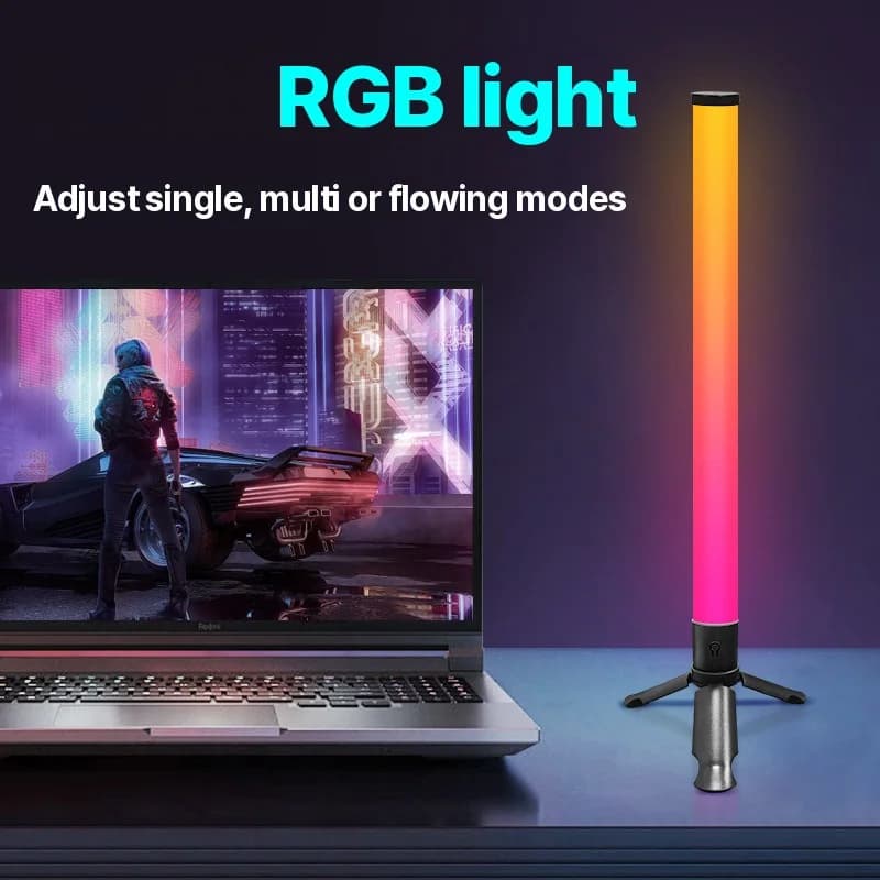 Lampu Suasana Tripod Meja LED dengan Penyegerakan Muzik dan Kesan RGB