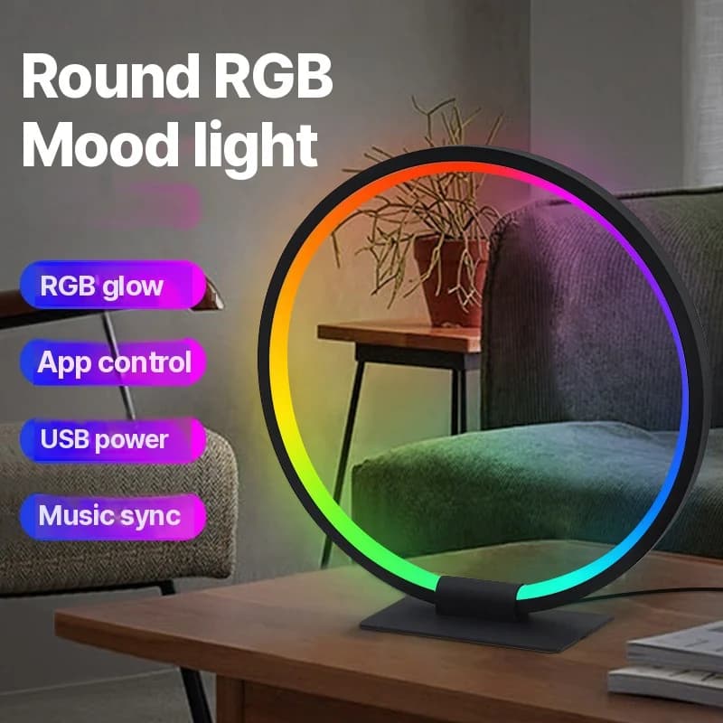 Lampu Malam Suasana LED RGB dengan Penyegerakan Muzik
