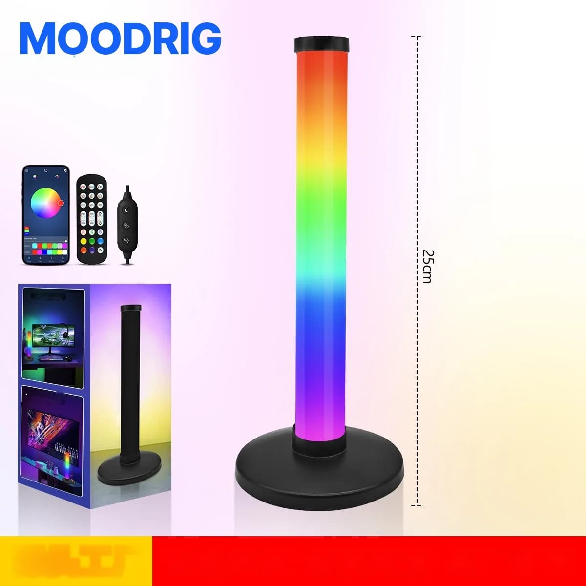 Lampu Atmosfera RGB Tindak Balas Bunyi untuk Meja Gaming