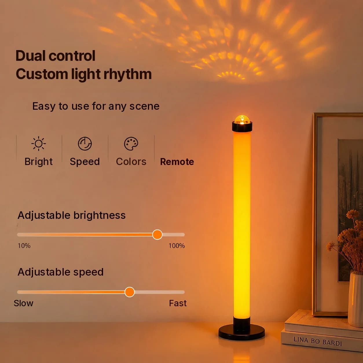 Lampu Atmosfera Projektor RGB dengan Sinkronisasi Muzik dan Alat Kawalan Jauh