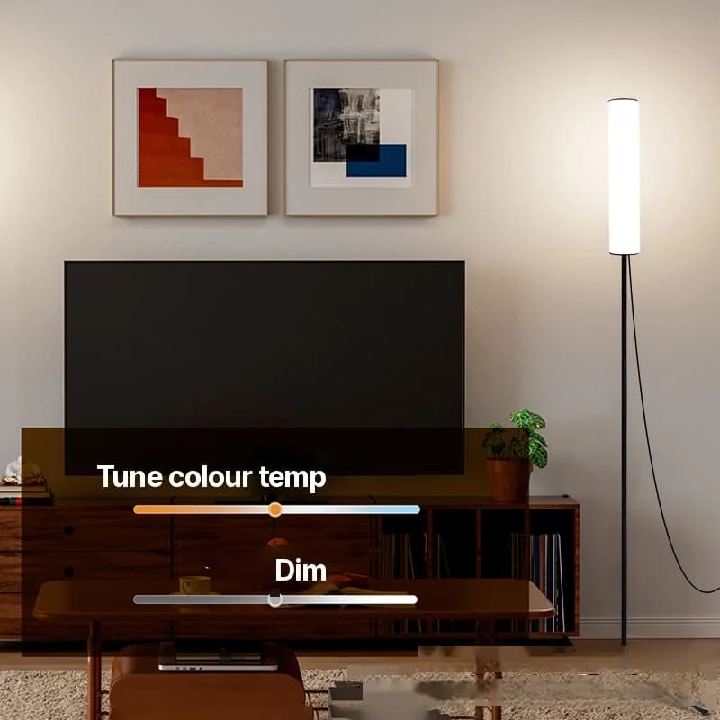 Lampu Lantai LED Ketinggian Boleh Laras dengan Tapak Tripod & Tiga Mod Warna