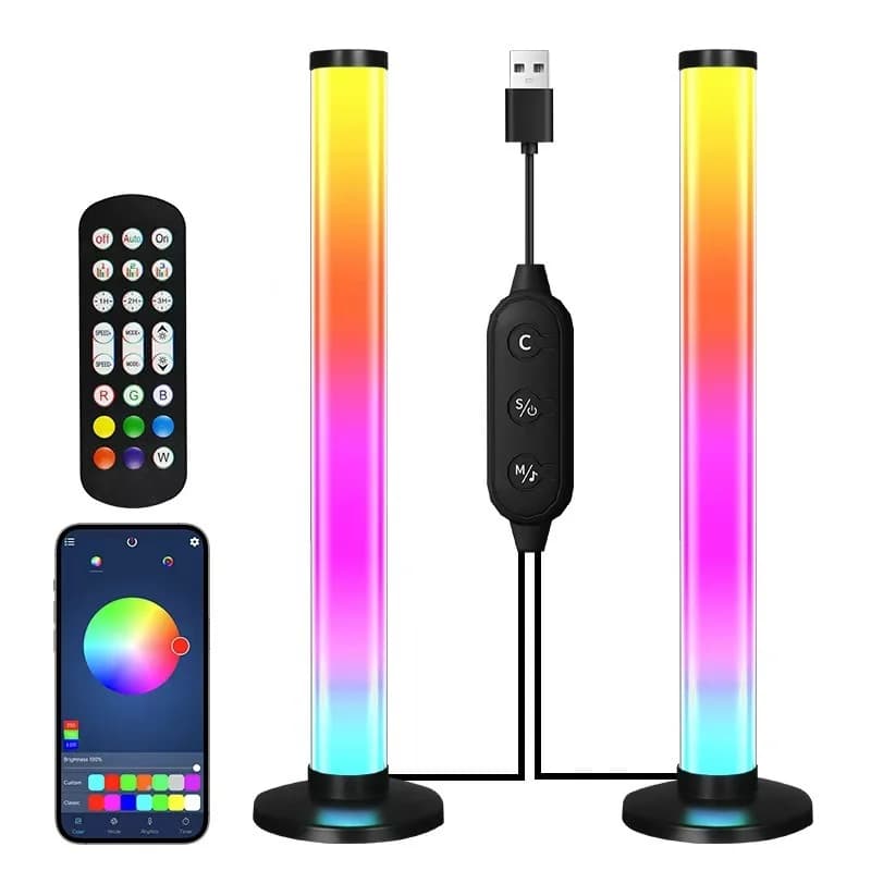 Lampu Meja LED RGB Responsif Bunyi dengan Kawalan Apl