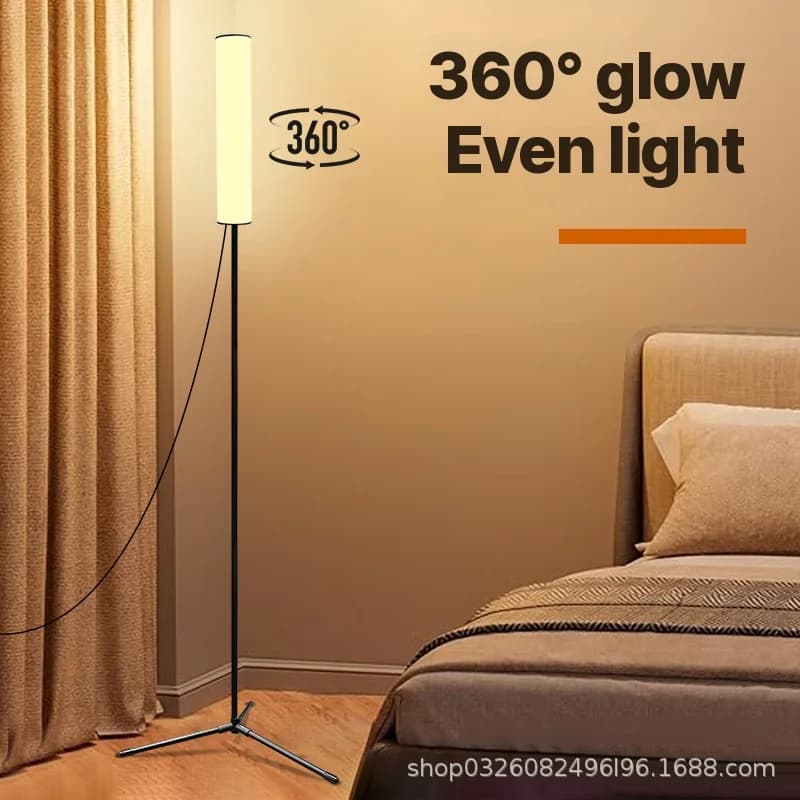 Lampu Lantai LED Ketinggian Boleh Laras dengan Tapak Tripod & Tiga Mod Warna