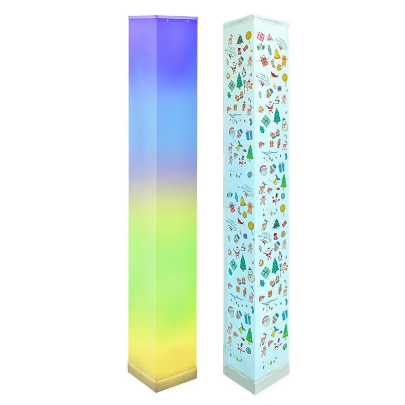 Lampu Lantai Segi Empat dengan Kawalan Jauh LED Ambien untuk Ruang Tamu