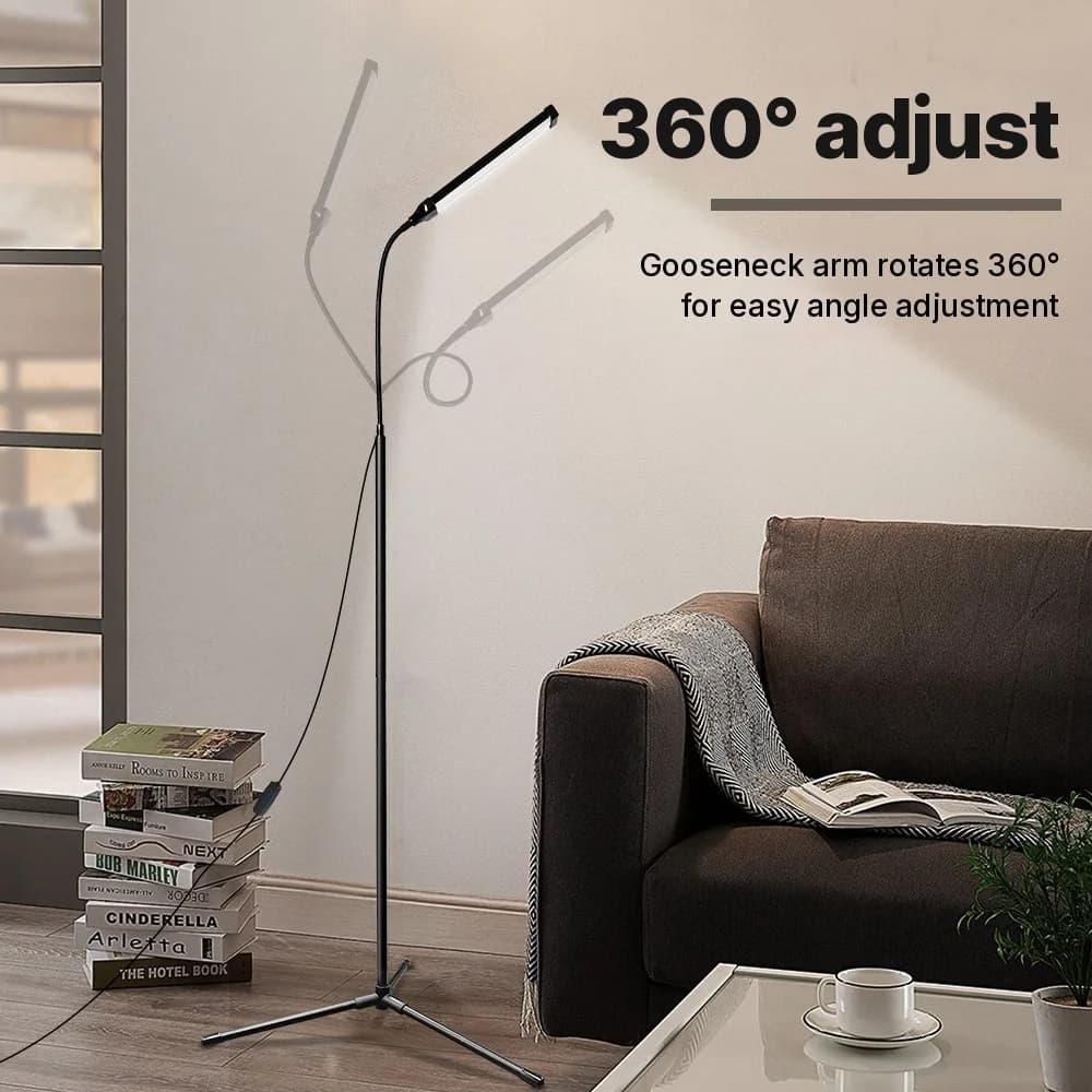 Lampu Lantai Berkuasa USB dengan Kaki Tripod dan Tiga Mod Warna