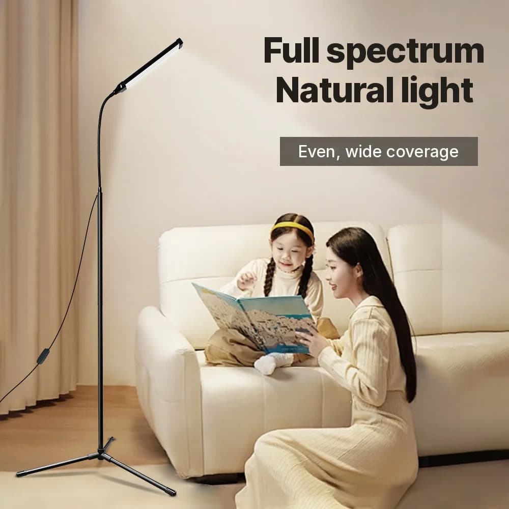 Lampu Lantai Berkuasa USB dengan Kaki Tripod dan Tiga Mod Warna