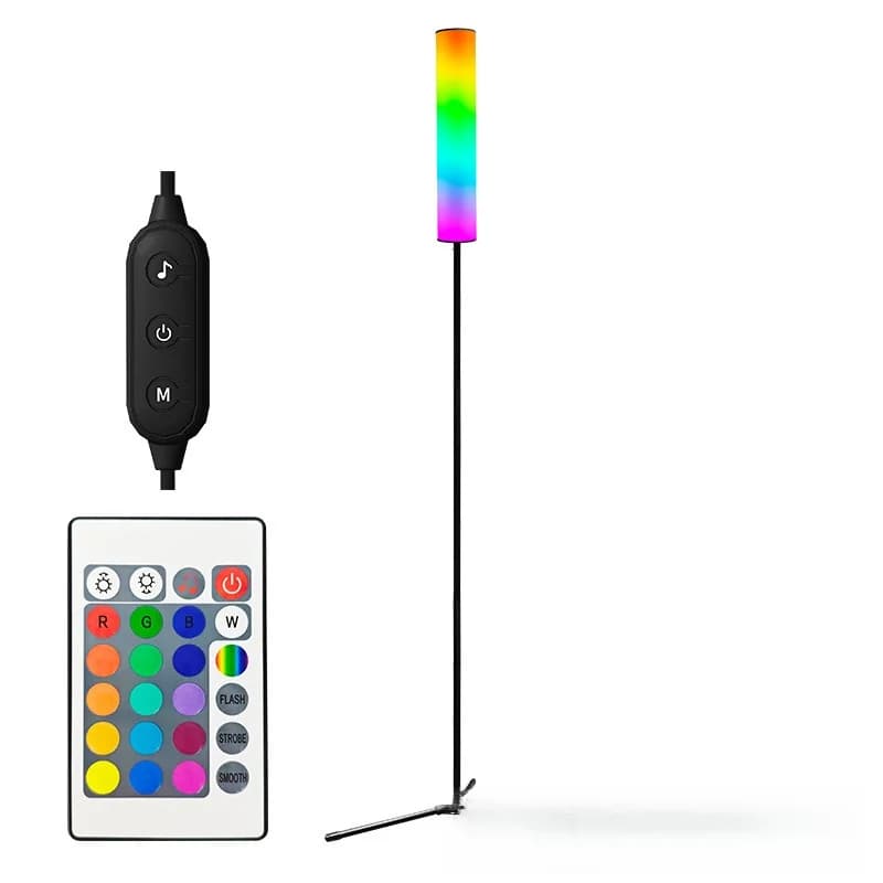 Lampu Lantai Tripod LED RGB dengan Alat Kawalan Jauh untuk Bilik Tidur Ruang Tamu