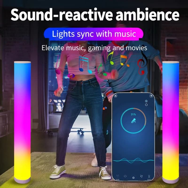 Lampu Lantai RGB dengan Alat Kawalan Jauh dan Aplikasi untuk Bilik Permainan