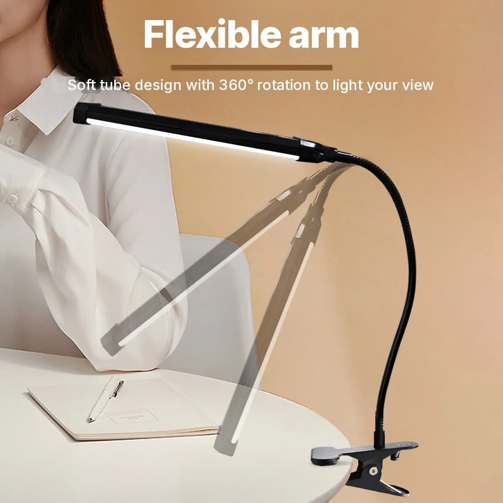 Lampu Meja Klip LED USB untuk Membaca dan Belajar
