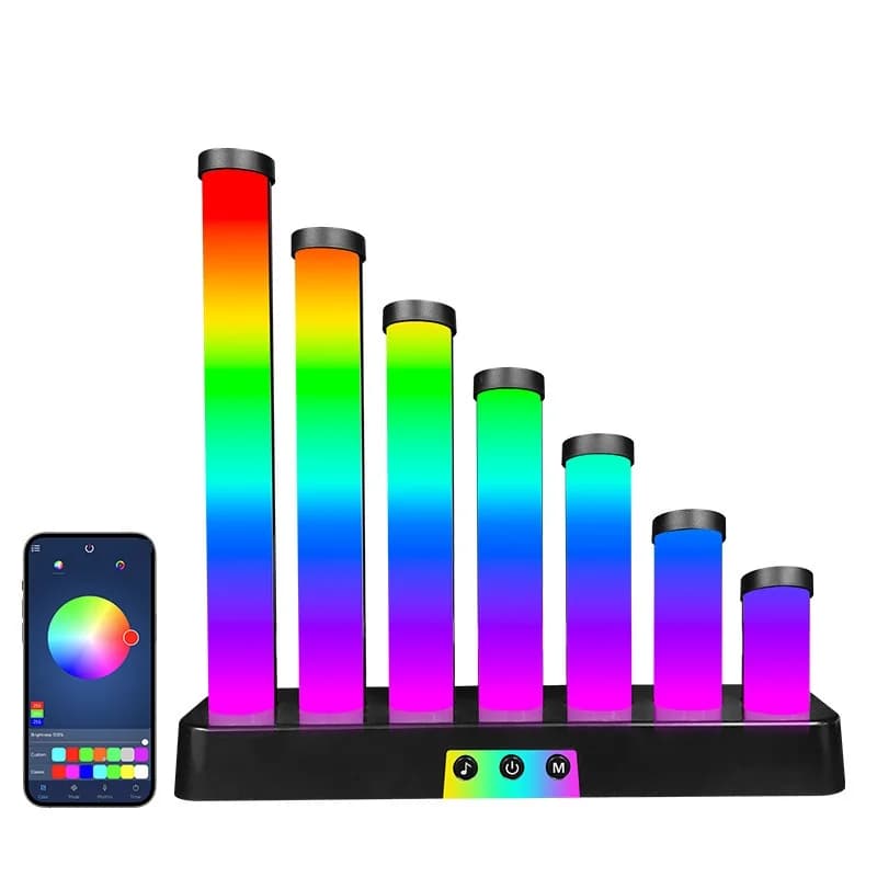 Lampu Meja LED RGB Tindak Balas Bunyi dengan Kawalan Apl