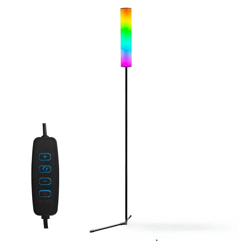 Lampu Lantai LED Ketinggian Boleh Laras dengan Tapak Tripod & Tiga Mod Warna