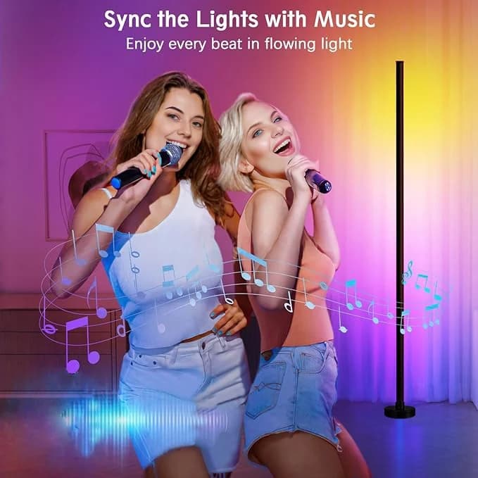 Lampu Lantai Penukar Warna RGB dengan Sinkronisasi Muzik dan Kawalan Apl
